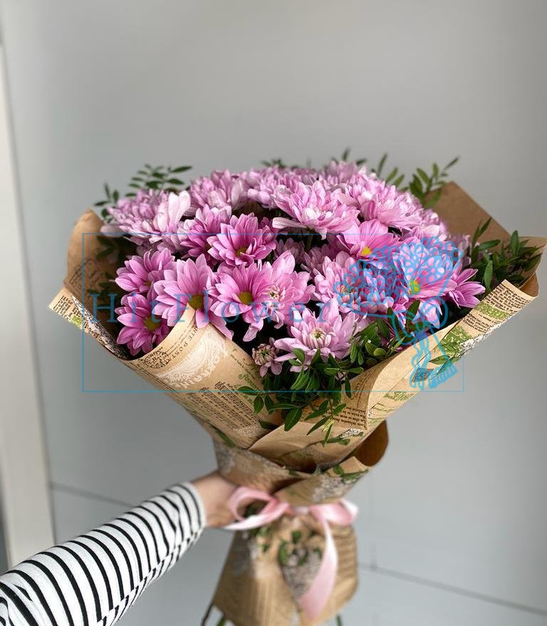 Букет цветов Сиреневое настроение Букет цветов из: Хризантемы